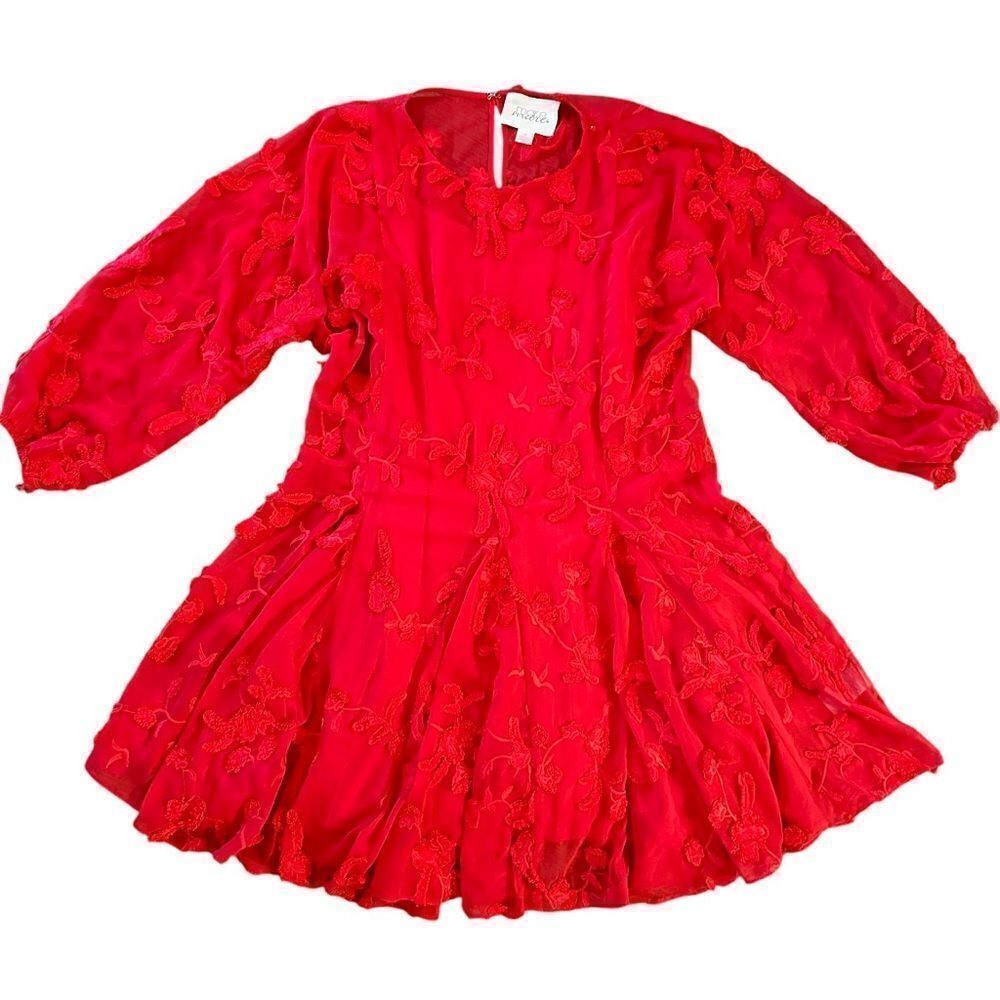 Anthropologie Mare Mare Amal Textured Embroidered Mini Dress